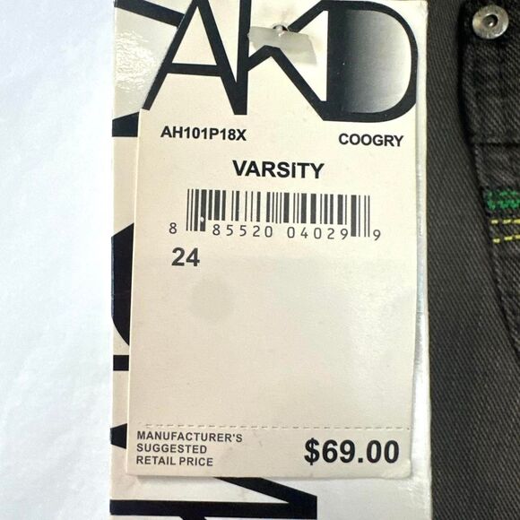 AKADEMIKS NWT Brown Embroidered Straight Slim Jeans Womens Plus‎ 24 2000s Y2K - Picture 5 of 8